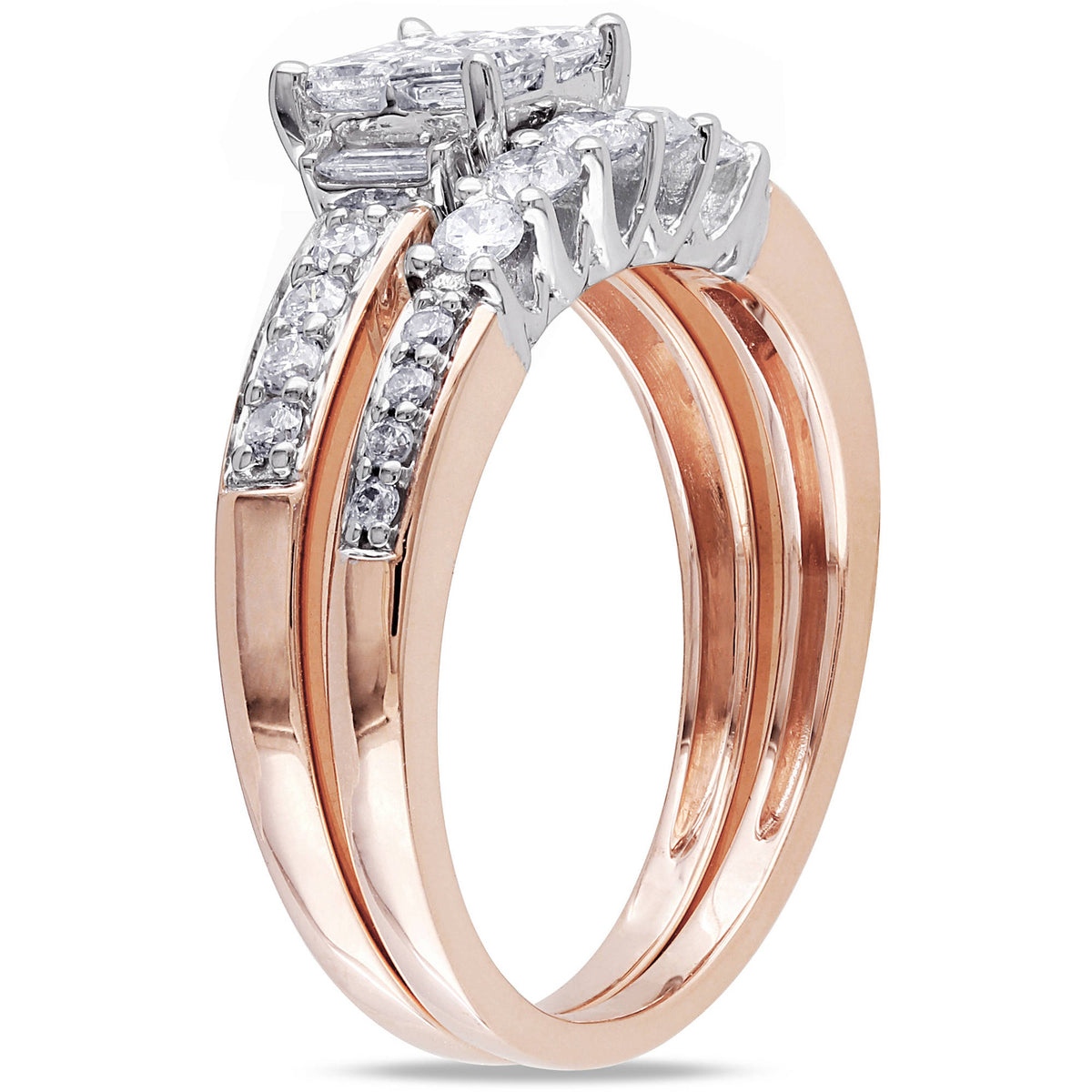 14kt Rose Gold Diamond Bridal Set Q20707