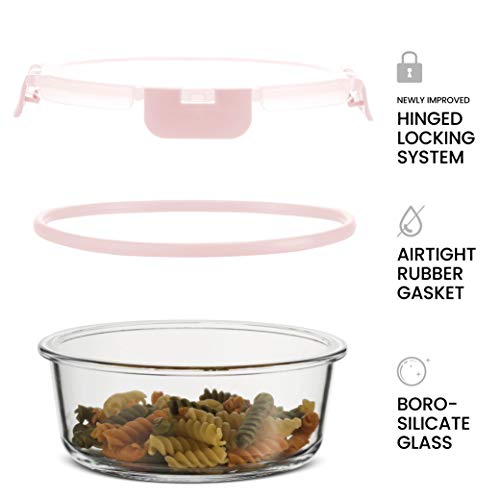 24 Piece Glass Storage Containers with Lids, Blue A84816