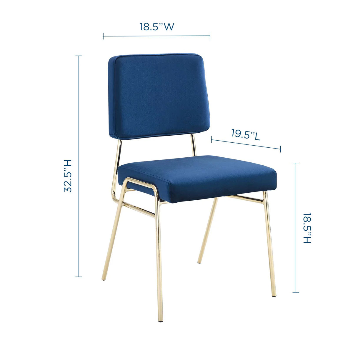 Velvet Dining Chair Set of 2 C64769