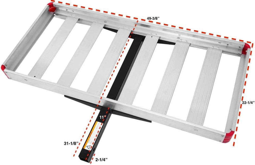 48 x 21 Hitch Mount Aluminum Cargo Carrier D52188