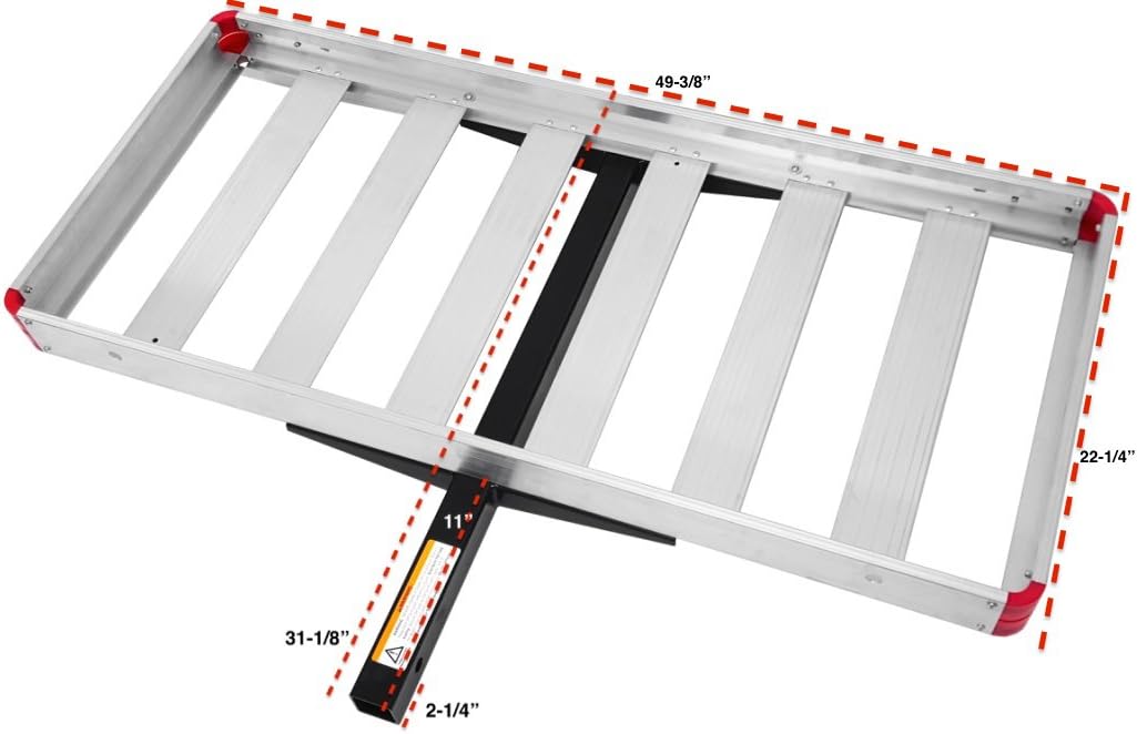 48 x 21 Hitch Mount Aluminum Cargo Carrier D52188