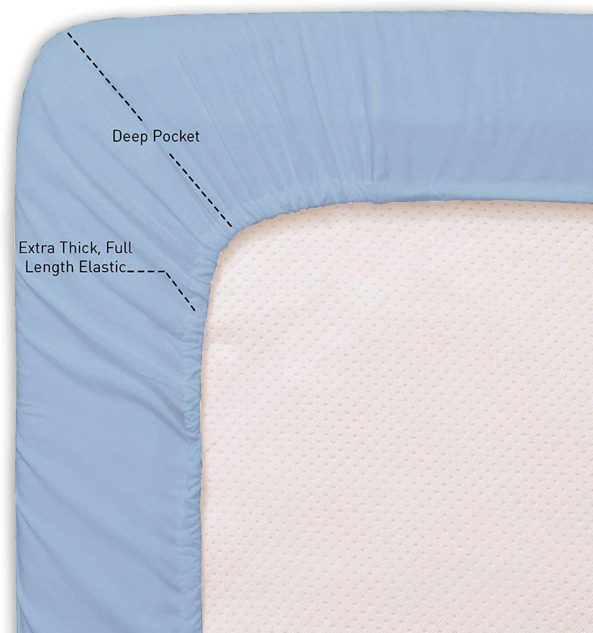 100% Egyptian Cotton 500 TC White RV King Sheets F21191