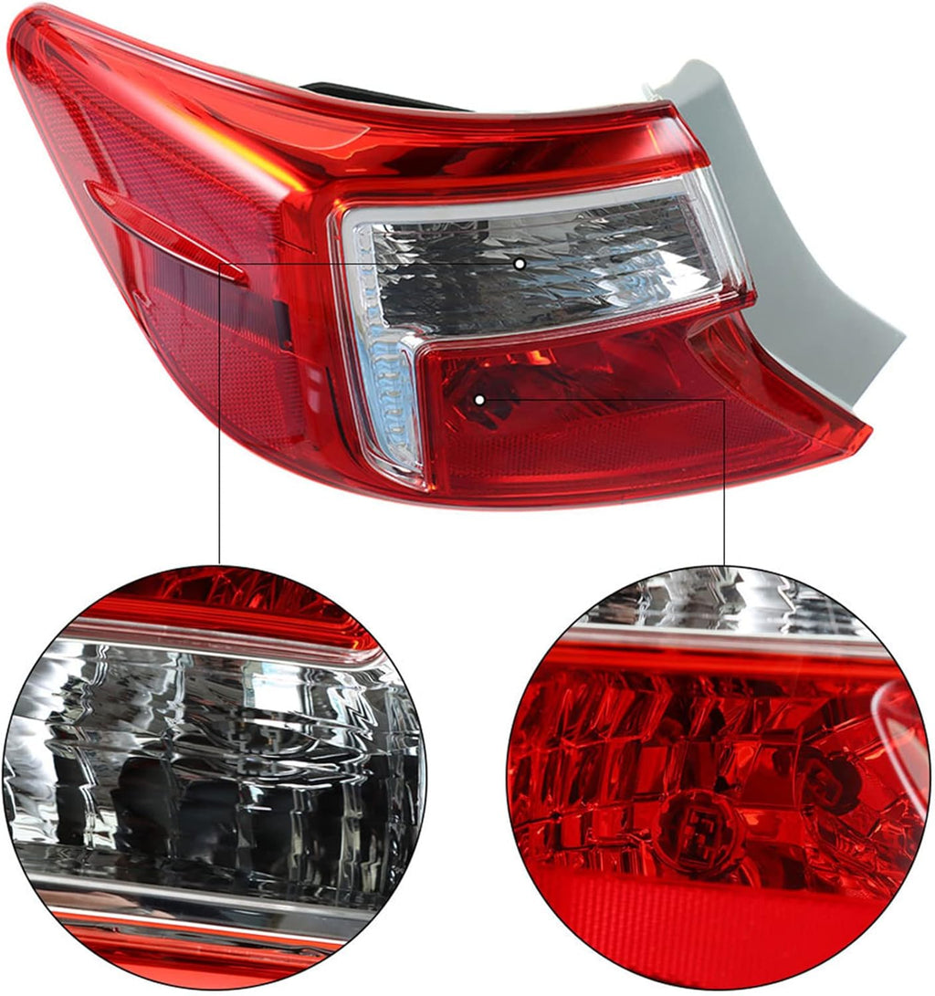 Halogen Rear Brake Tail Light Assembly Driver Left Side LH Pack of 2 D32760