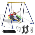 43inch Saucer Tree Swing with A Frame Swing Stand Heavy Duty Metal Frame U651