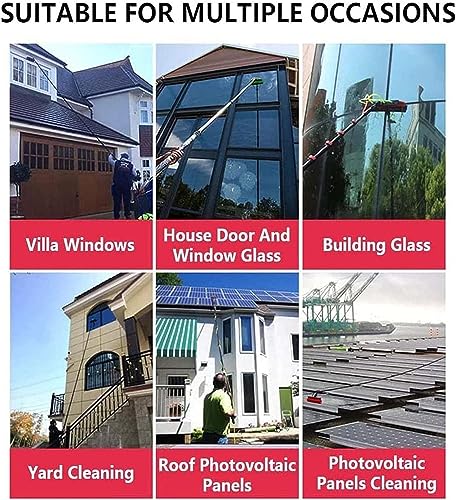 Water Fed Telescopic Window Cleaning Pole Kit with Squeegee Brush E70037