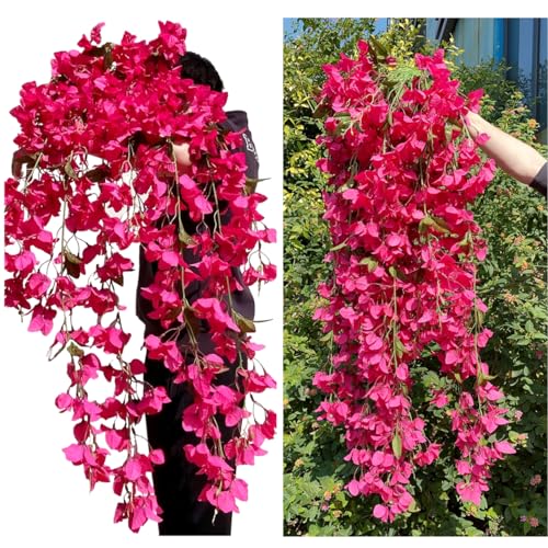Fuchsia Artificial Silk Hanging Flowers Pack of 2 V83867