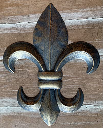 10" Metal Fleur De Lis Wall Plaque (Black) B49329