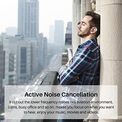 Matte Black Hybrid Active Noise Cancelling Wireless Earbuds U11556