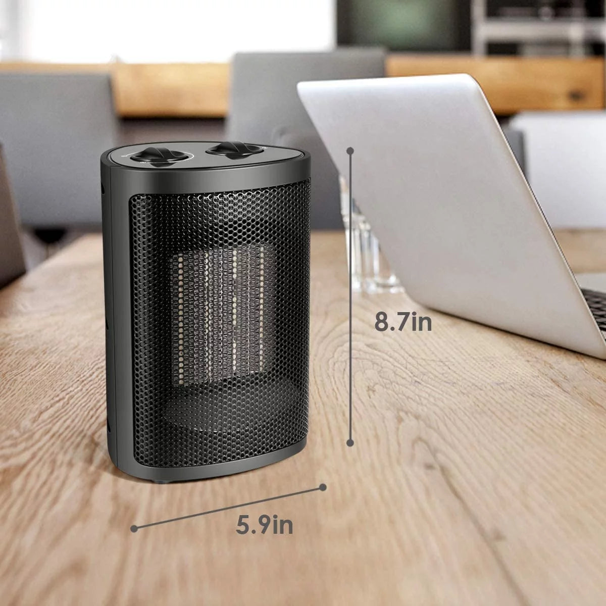 750W/1500W Ceramic Space Heater with Thermostat R4727