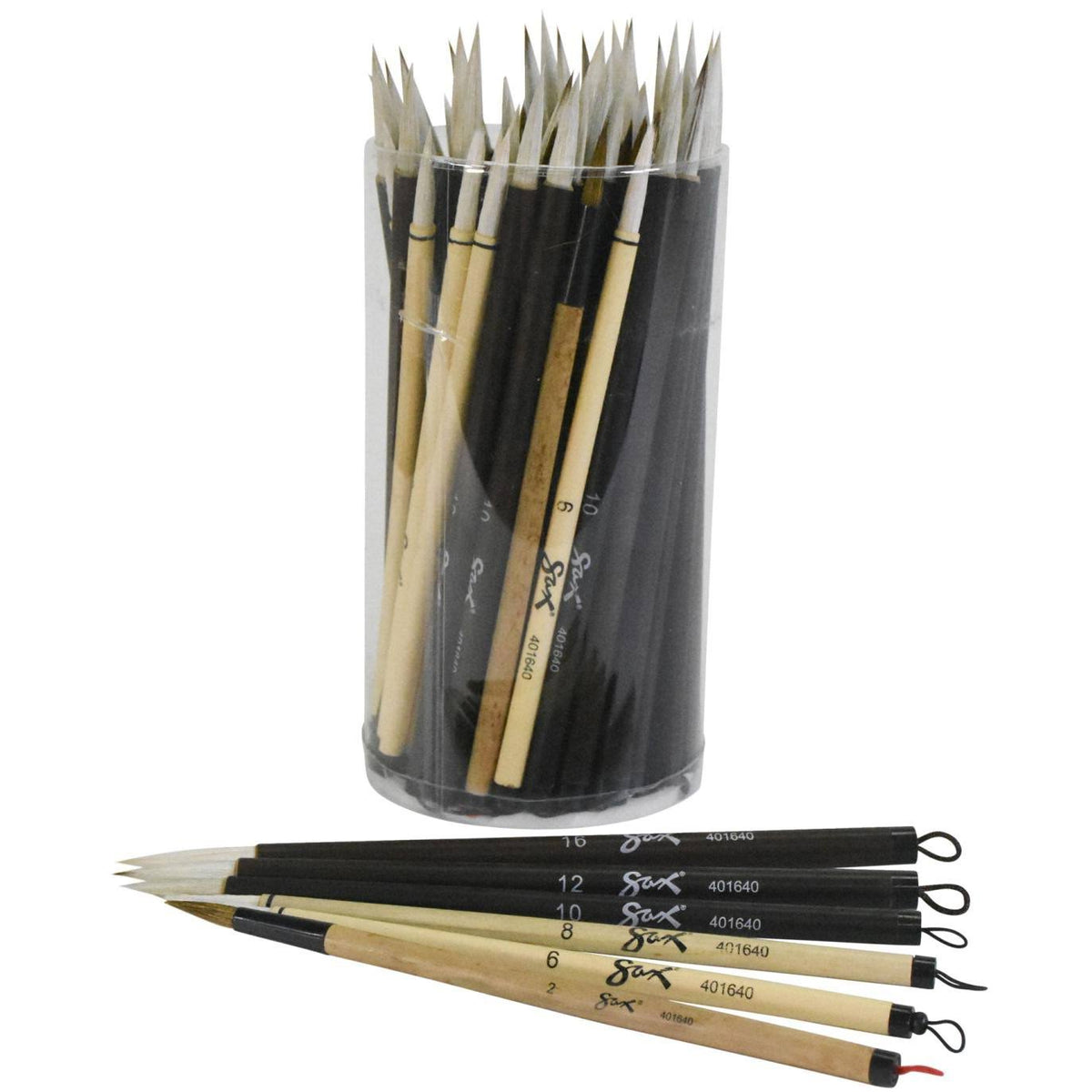 Assorted Trim Bamboo Handle Paint Brushes A923