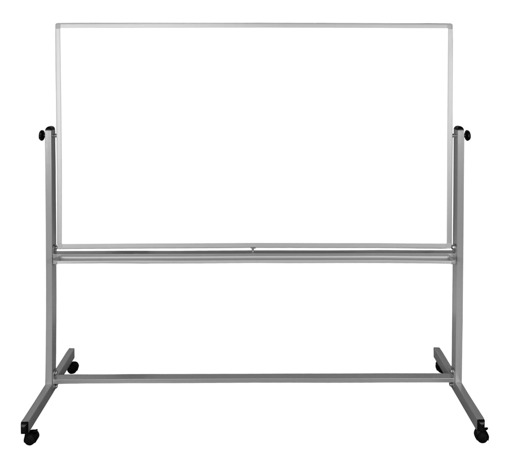 72" x 48" Magnetic Rolling Whiteboard with Silver Aluminum Frame K69304