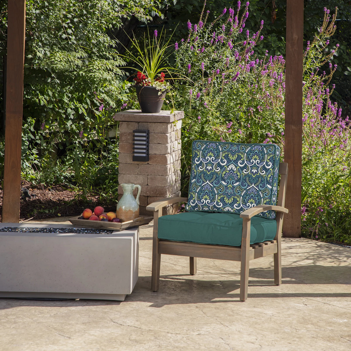 Reversible PolyFill Outdoor Deep Seating Cushion Set 24 x 24 E306755