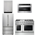 48 In. Propane Gas Range, Refrigerator, Dishwasher, Microwave Drawer F168