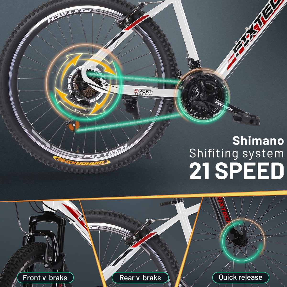 White 26'' Mountain Bike F64081
