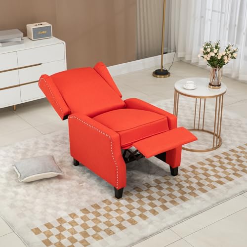 Red Adjustable Wingback Recliner Chair O293