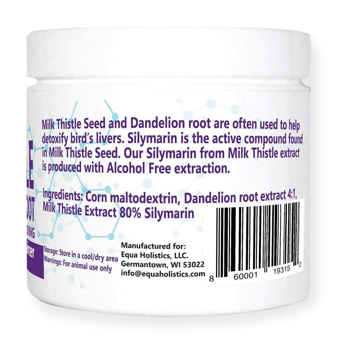 Milk Thistle & Dandelion Root Bird Supplement X264492