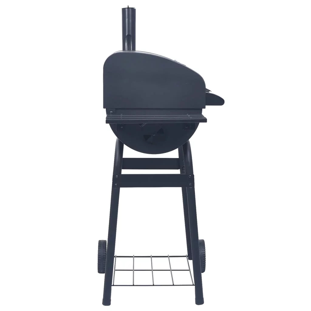 Charcoal BBQ Grill Smoker with Bottom Shelf Black M9163