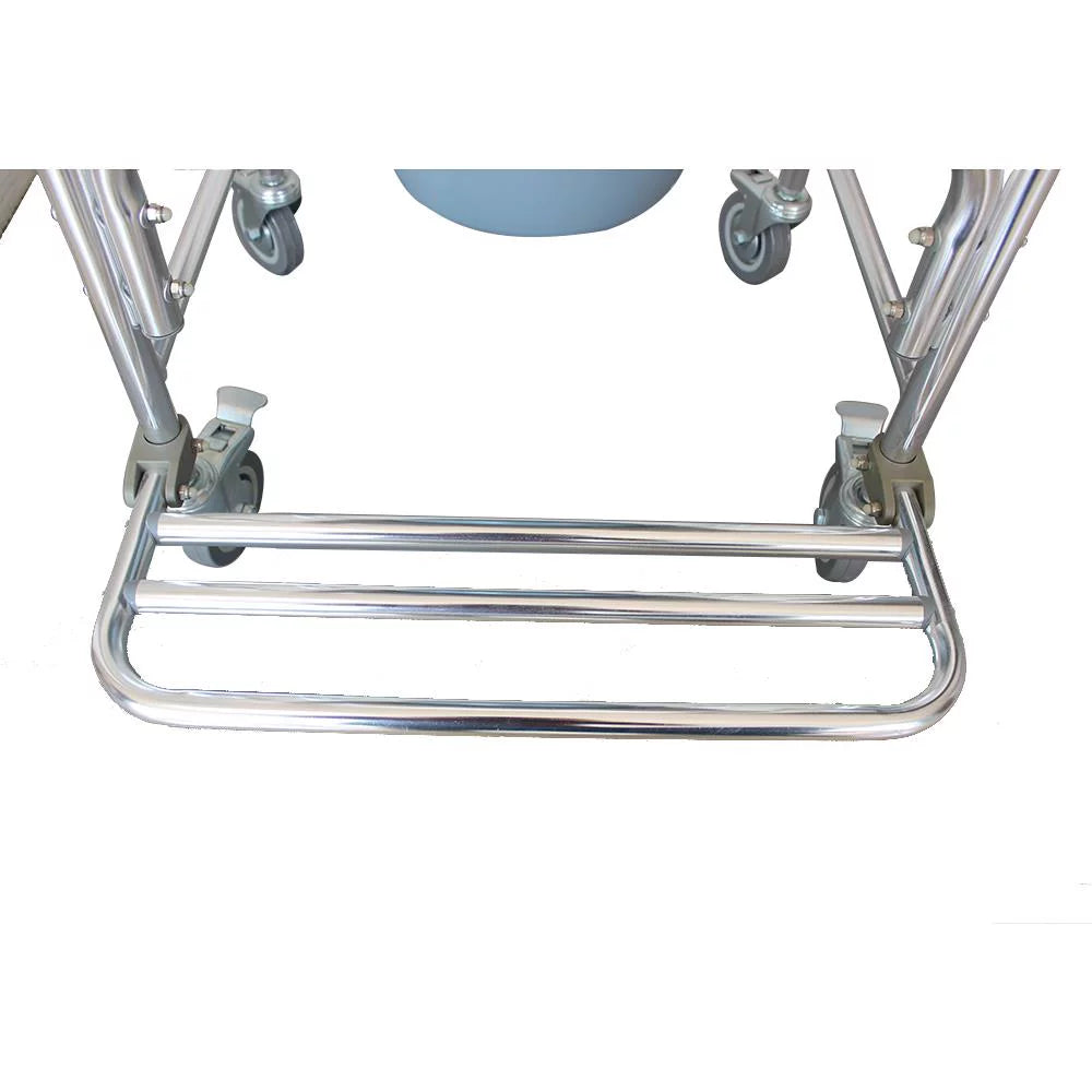 Aluminum Multifunction Wheelchair Shower Commode Chair with Locking Wheels N881