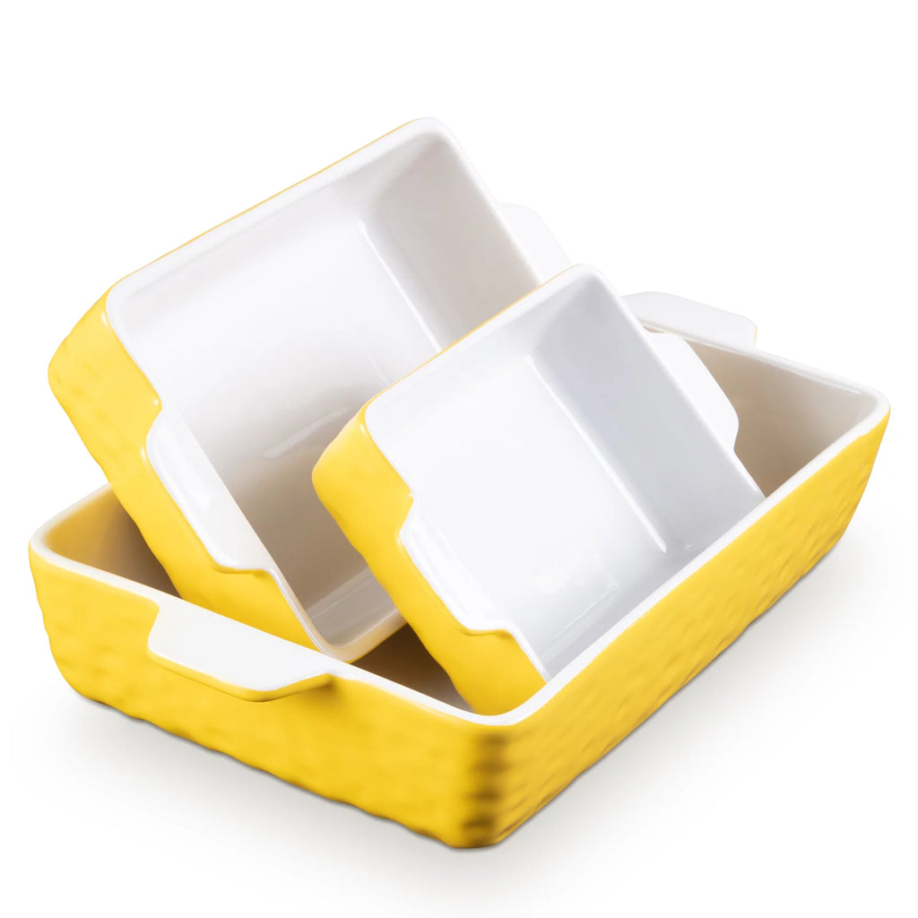 Ceramic Rectangular Baking Dish Set of 3 S2664