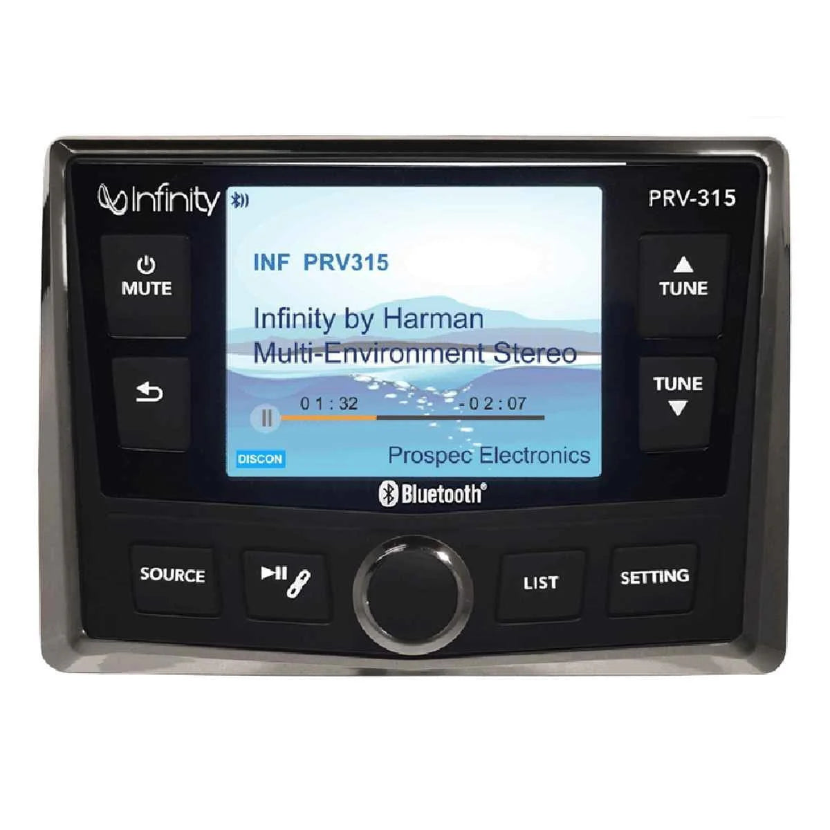 Waterproof Radio With Universal Marine Radio Dash Kit, And Usb/Aux M835