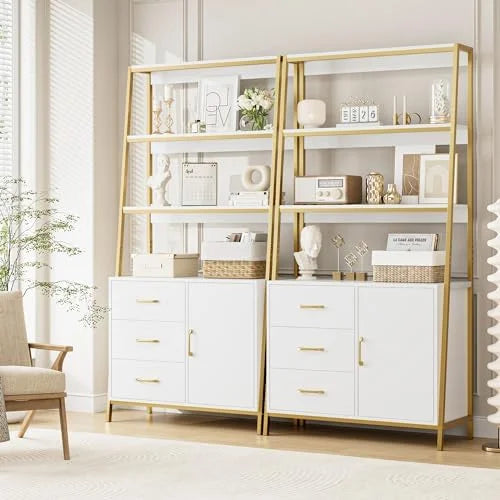 69" Tall 4-Tier Bookshelf with Drawers and Shelves R71775