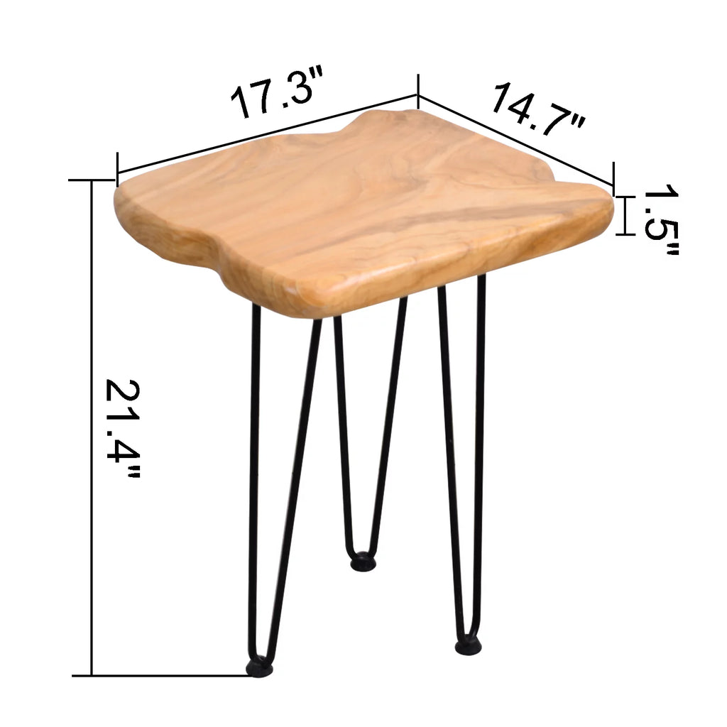 Natural Wood End Table O681