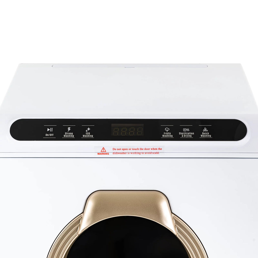 900W White Compact Countertop Dishwasher Z596