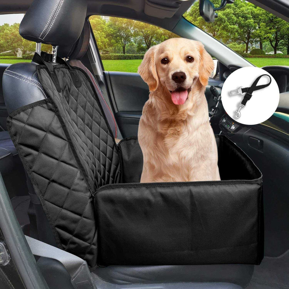 Pet Front Seat Cover Dog Booster Seat Waterproof 2 in 1 Y31014