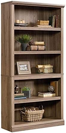 5 Shelf Bookcase with 3 Adjustable Shelves in Salt Oak Z8468