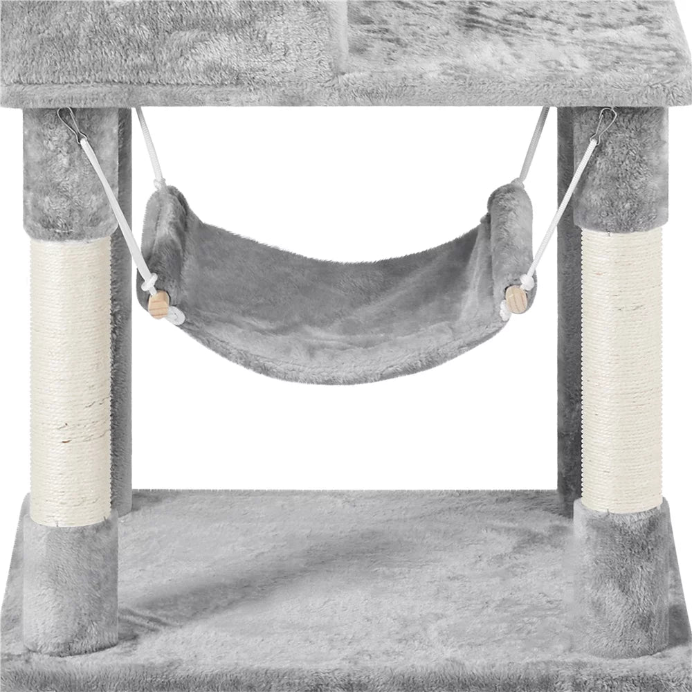 73''H Multilevel Cat Tree with 2 Condos & Scratching Posts U6460