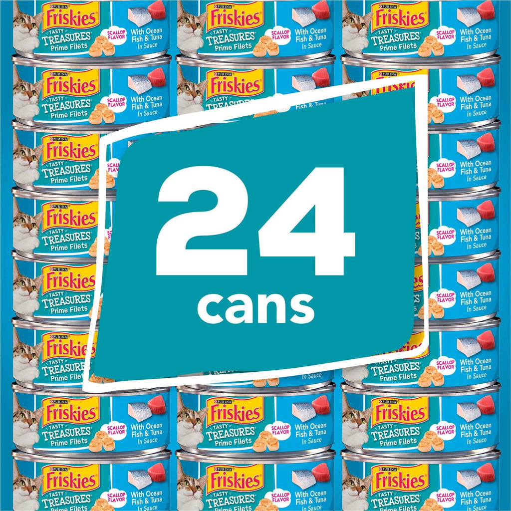 Friskies Wet Cat Food with Ocean Fish, Tuna, and Scallop Flavor X723