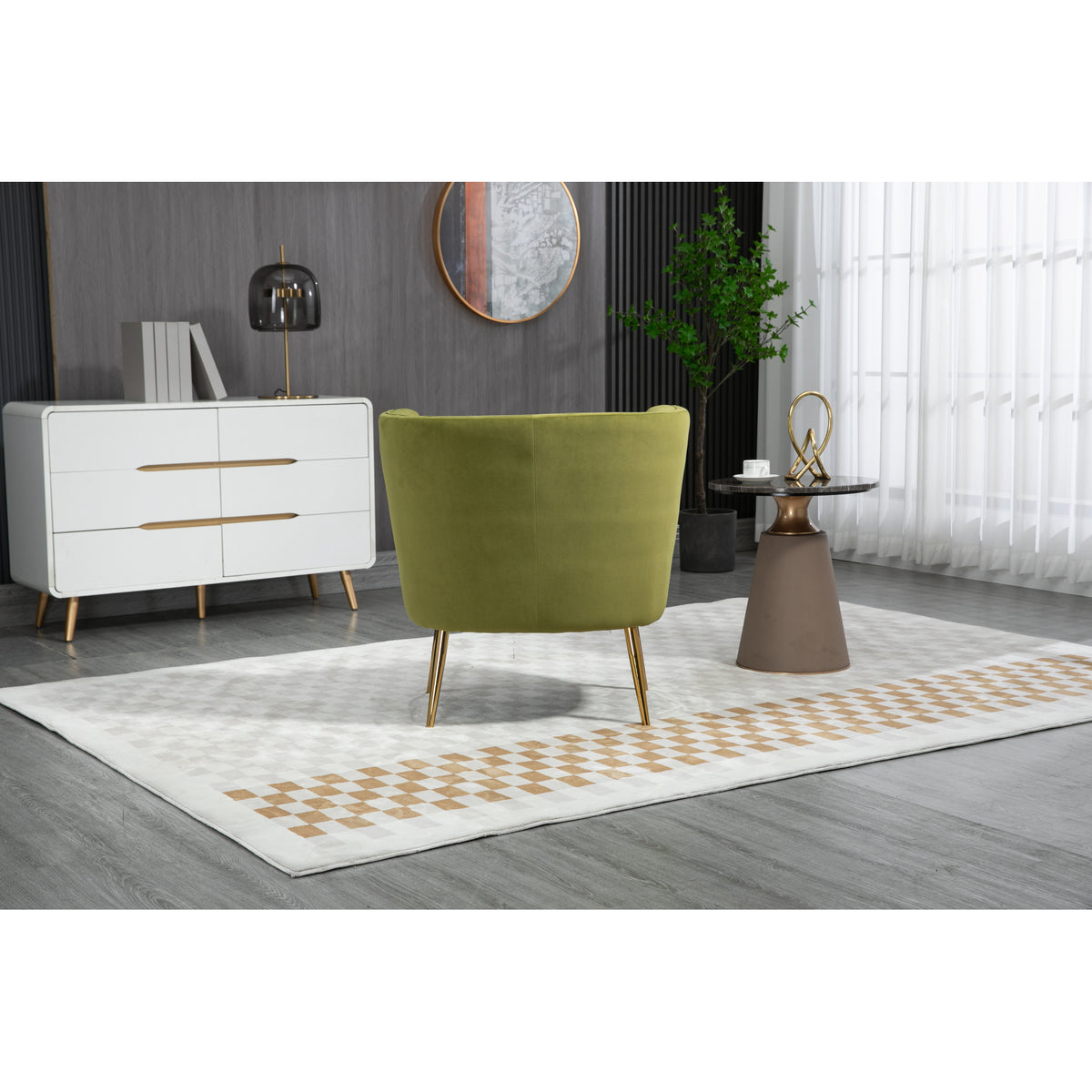 Accent Chair with Golden feet S9485
