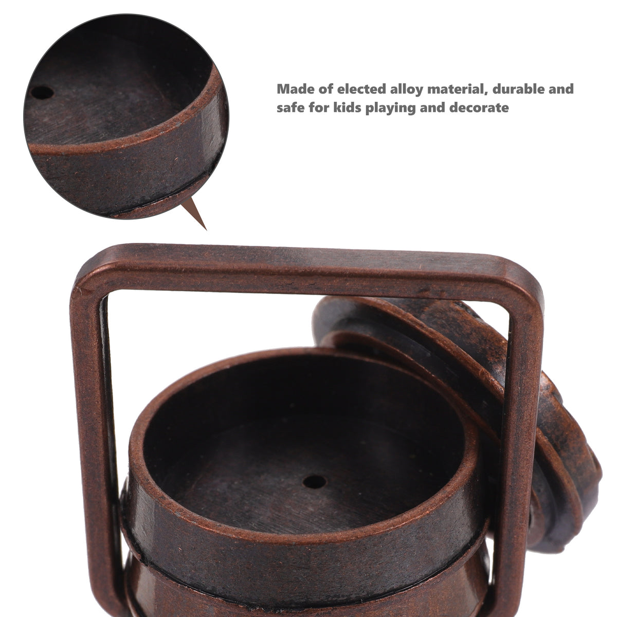 Small Metal Basket Miniature Doll House Decor Y815767
