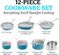 12 Pc Non Stick Ti-Cerama Copper Cookware Set V2284