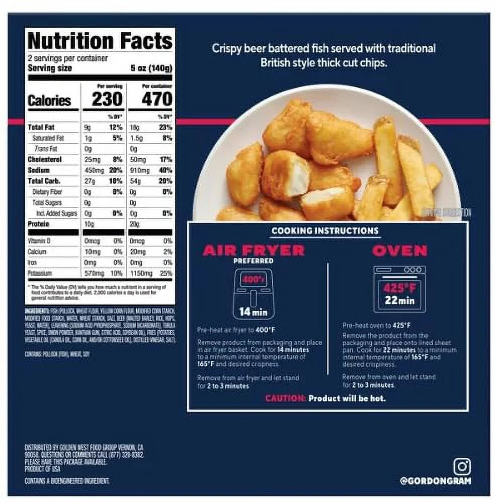 9.5oz Frozen Fish and Chips Pack of 10 M67536