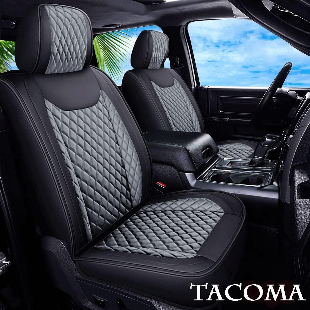 Coffee Waterproof Faux Leather Full Set Seat Covers Q372548