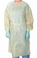 Lightweight Disposable Isolation Gown Yellow Pack of 50 T4576