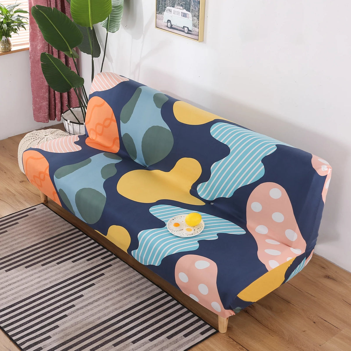 Washable Polyester Stretch Sofa Slipcover W134404