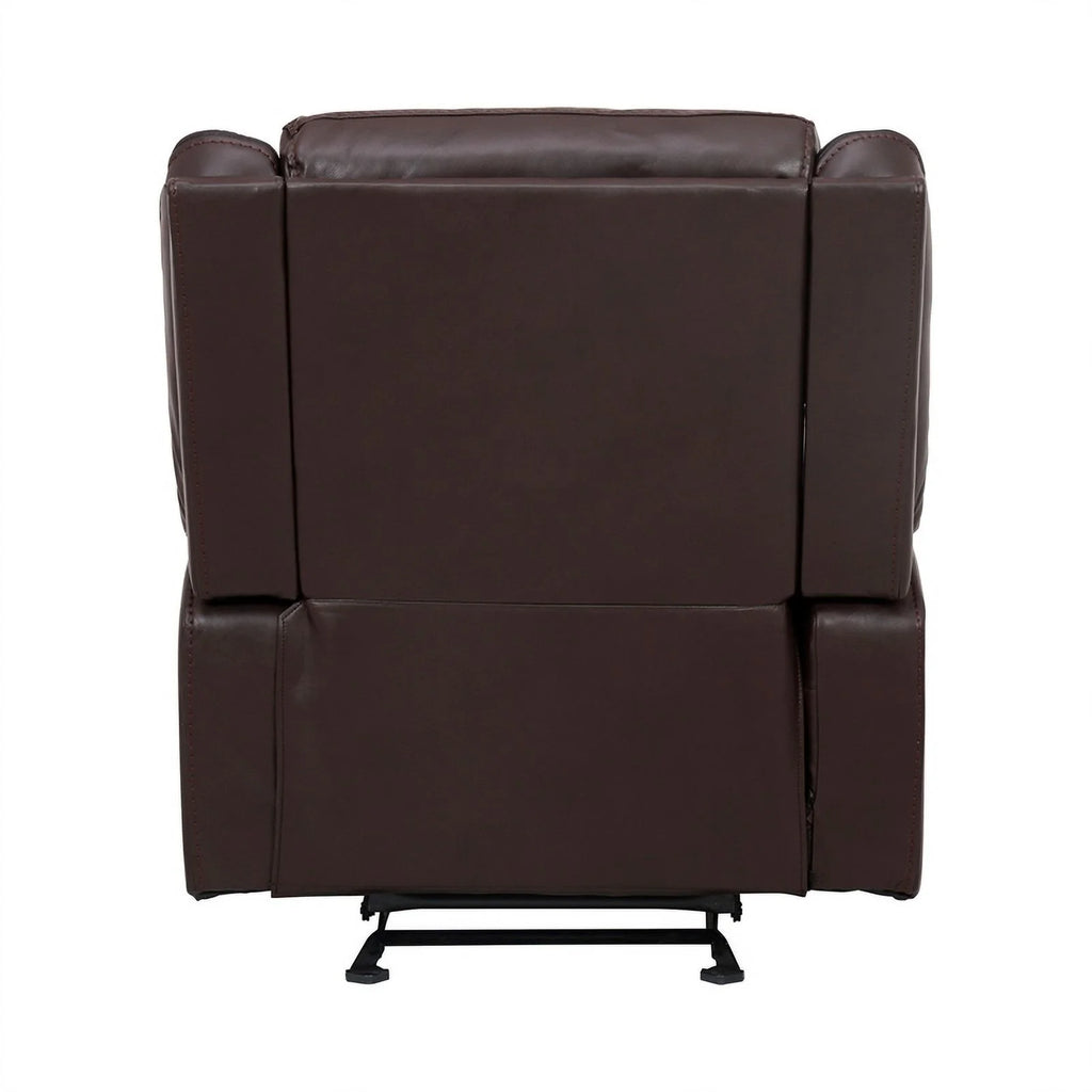 Brown Faux Leather Glider Reclining Chair O323763