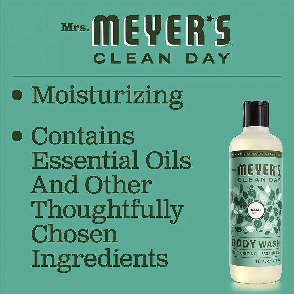 16 Fl OZ Bottle Basil Scented Body Wash, 6 Bottles U22946