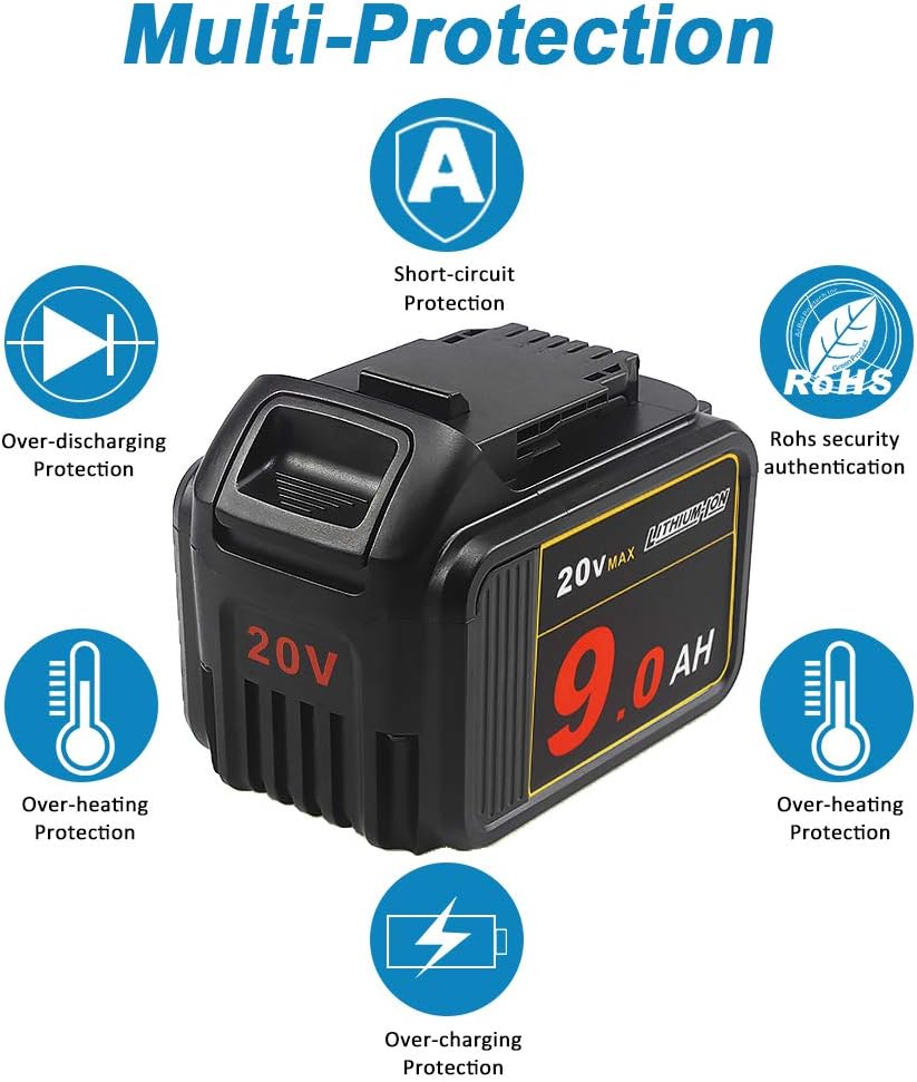 20V 9.0Ah Battery Pack of 2 X776