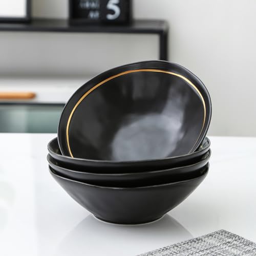 Black Porcelain Dinnerware Set, 16-Piece, Service For 4 D47531