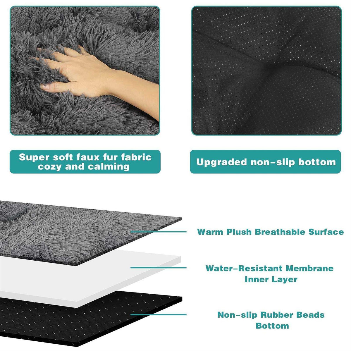 Plush Washable Anti-Slip Dog Bed H325