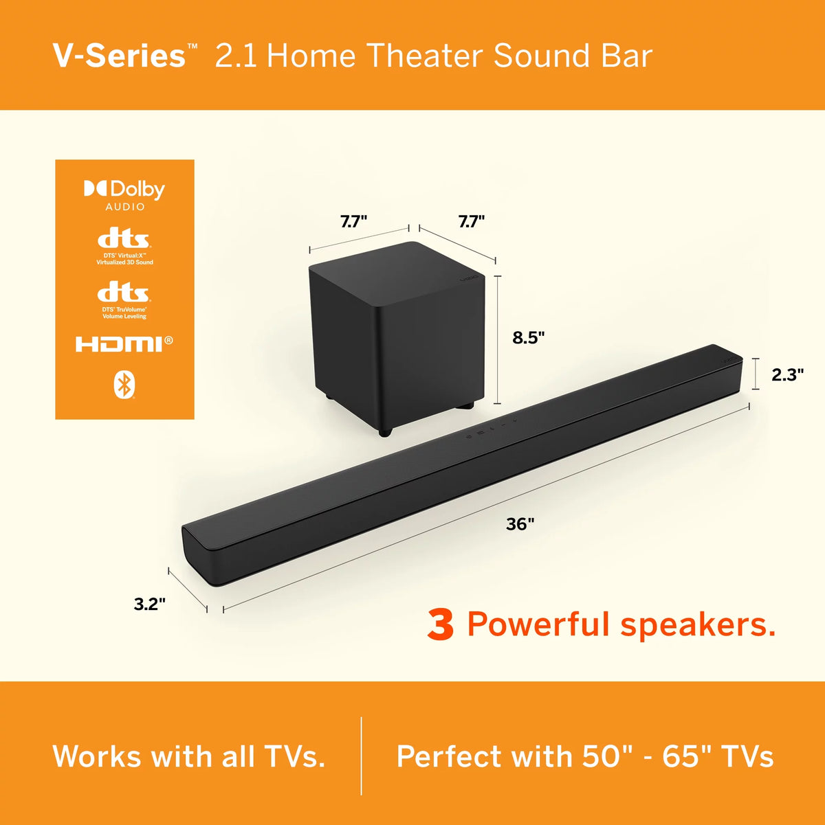 2.1 Home Theater Sound Bar with Bluetooth N379