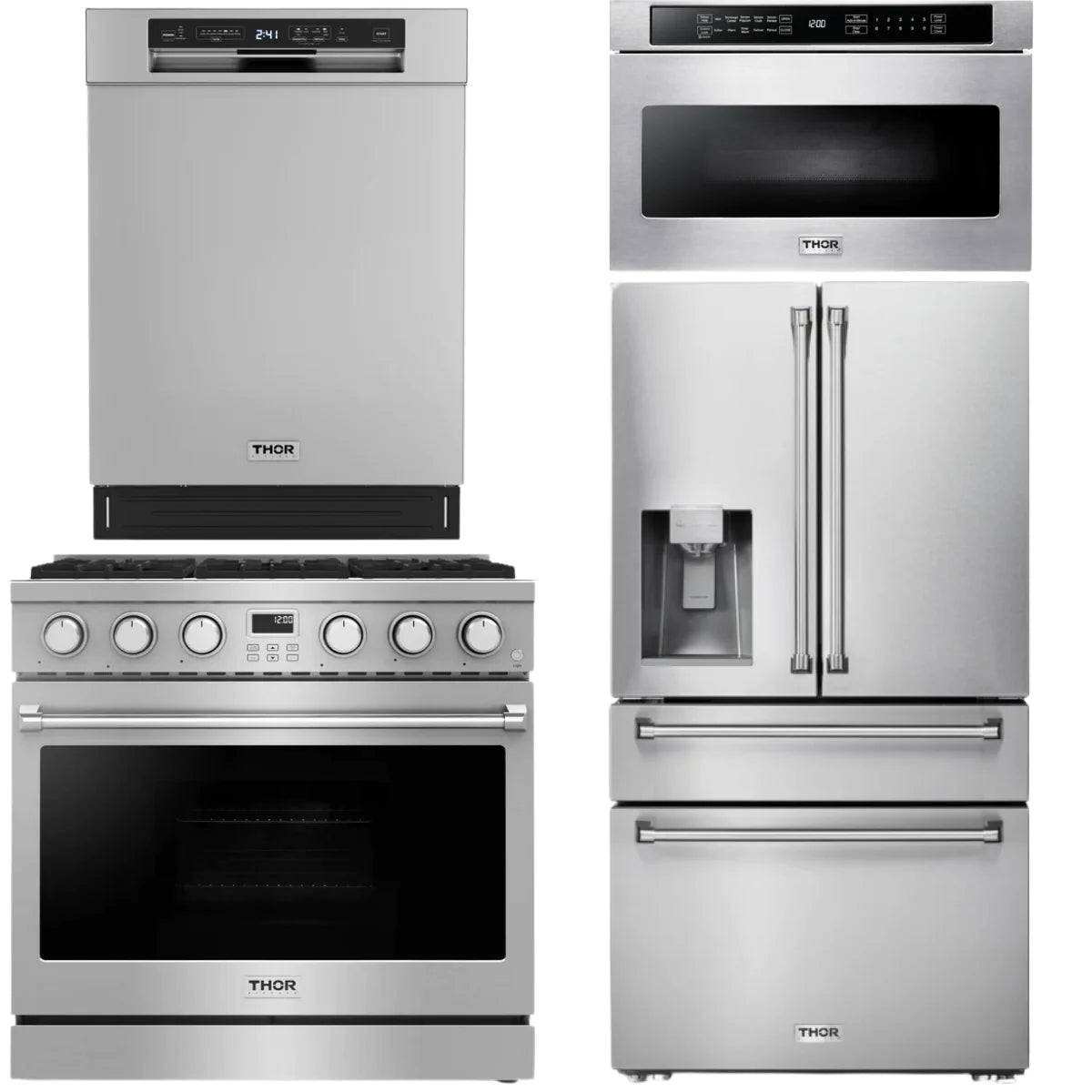 36 Gas Range, Refrigerator, Dishwasher and Microwave M92674