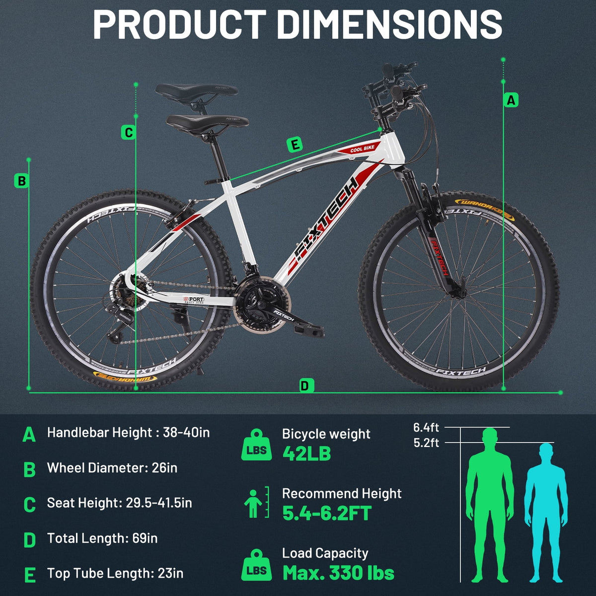 White 26'' Mountain Bike F64081