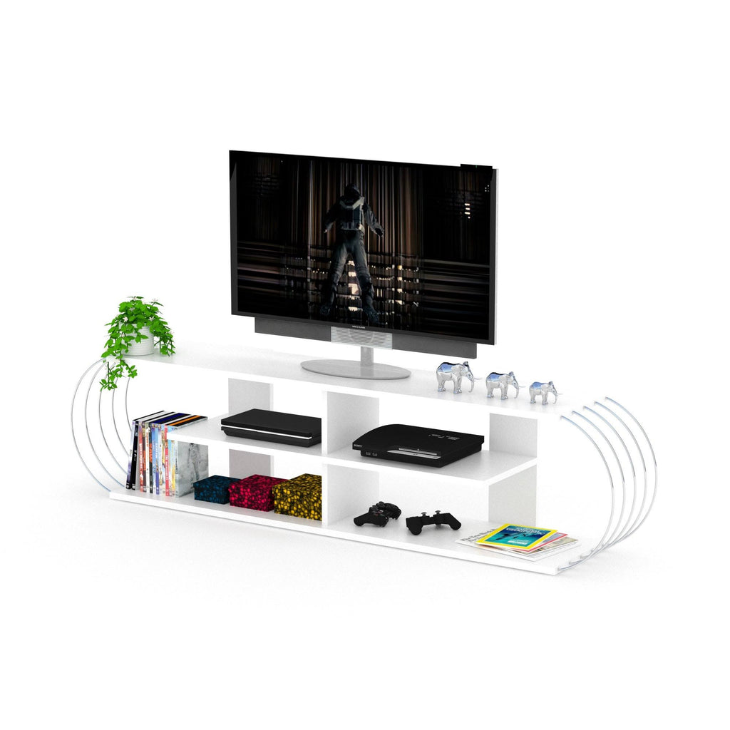 White-Chrome TV Unit M813595