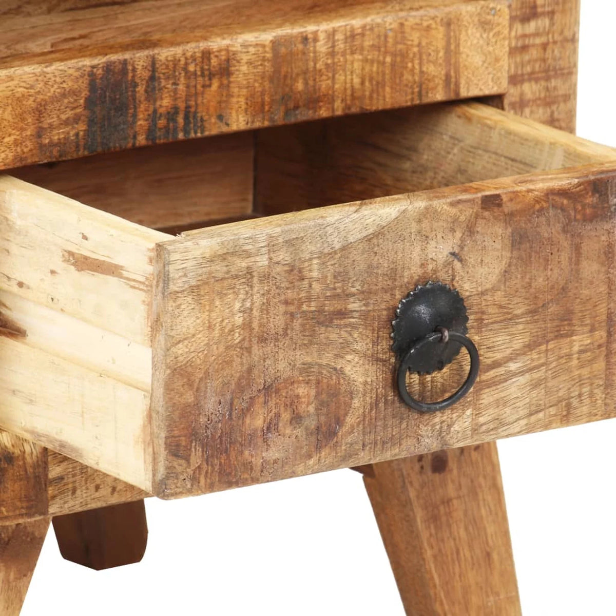 Rough Mango Wood Bedside Cabinet H839406