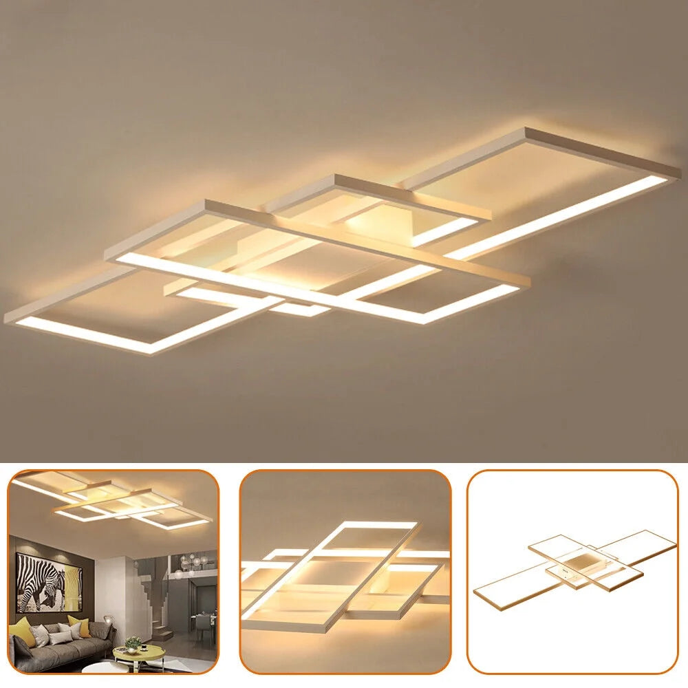 Modern LED Ring Flush Mount Ceiling Light Acrylic Lampshade M87924