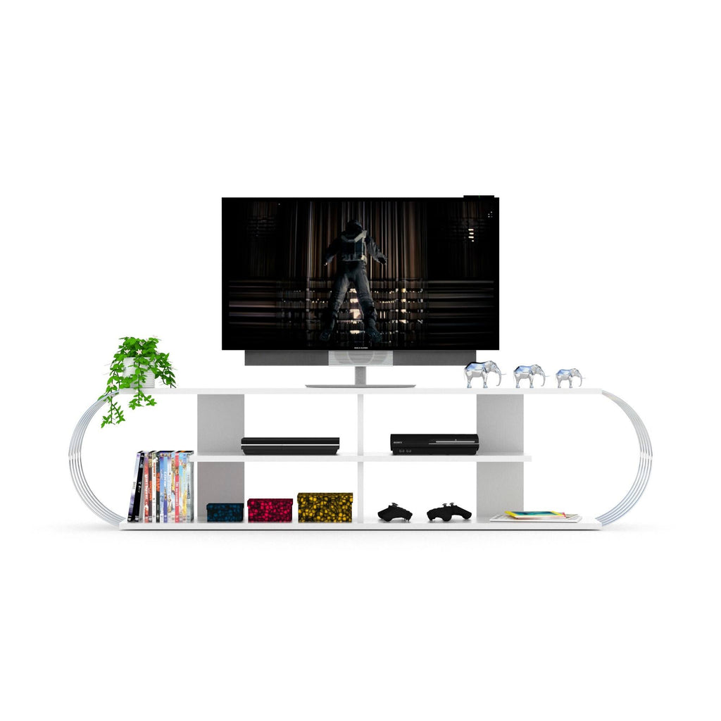 White-Chrome TV Unit M813595